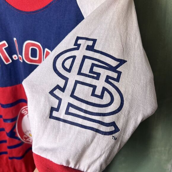 St Louis Cardinals Shirt Men Large Red Vintage Garan 1989 MLB Baseball Retro USA - Picture 3 of 15
